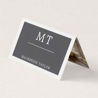 Tarjeta De Visita Simple Elegante Profesional 3 Foto