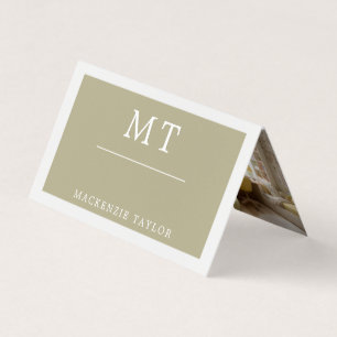 Tarjeta De Visita Simple Elegante Profesional 3 Foto