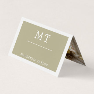Tarjeta De Visita Simple Elegante Profesional 3 Foto