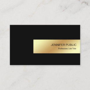 Tarjeta De Visita Simple elegante profesional moderno del oro negro