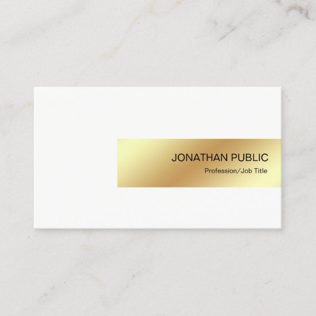 Tarjeta De Visita Simple elegante profesional moderno elegante del (Anverso)