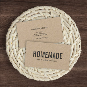Tarjeta De Visita Simple Elegante Rústico Casero Kraft