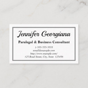 Tarjeta de visita simple, elegante y profesional