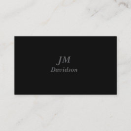 Tarjeta De Visita Simple, Elegante y Profesional Negro