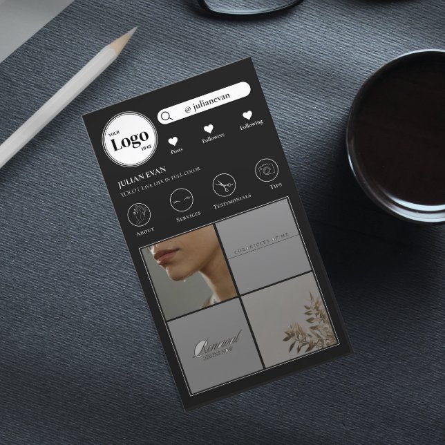 Tarjeta de visita simple en Instagram para Collage (Subido por el creador)