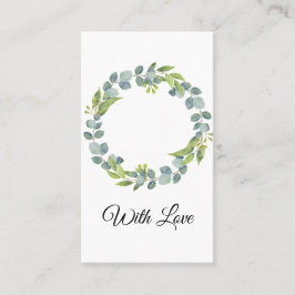 Tarjeta De Visita Simple Eucalyptus Wreath Wedding Card - Blank