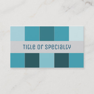 Tarjeta De Visita Simple geometric blue and gray
