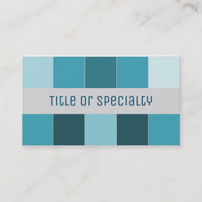 Tarjeta De Visita Simple geometric blue and gray (Anverso)