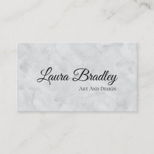 Tarjeta De Visita Simple Ghost White Marble Standard de 3,5" x 2,0"