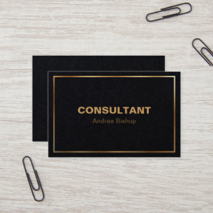 Tarjeta De Visita Simple Gold Frame Classic