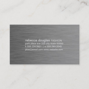Tarjeta De Visita Simple Grid Text (acero inoxidable)