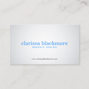 Tarjeta De Visita Simple Gris y Azul Moderno Minimalista