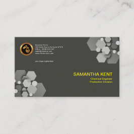 Tarjeta De Visita Simple ingeniero químico para cristales hexagonale