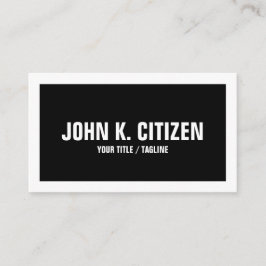 Tarjeta de visita simple intrépida - blanco y