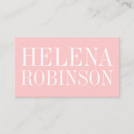 Tarjeta de visita simple intrépida minimalista del