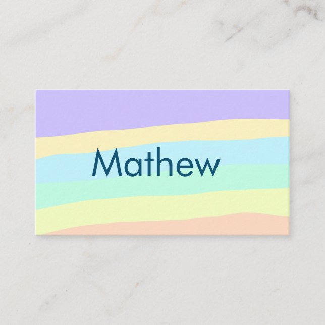 Tarjeta De Visita simple letra inicial monograma añada su nombre (Anverso)