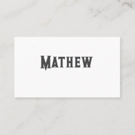 Tarjeta De Visita simple letra inicial monograma añada su nombre