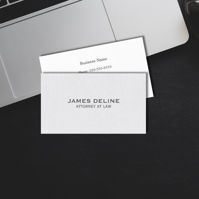 Tarjeta De Visita Simple limpie al abogado del blanco de la textura (Subido por el creador)