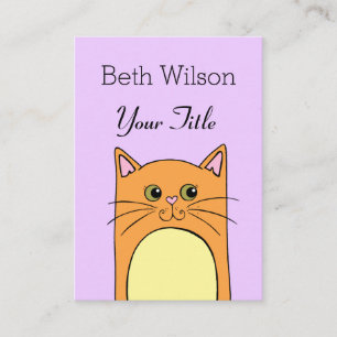 Tarjeta de visita simple linda del gato