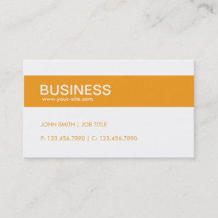 Tarjeta De Visita Simple llano con clase elegante moderno anaranjado