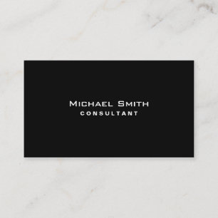 Tarjeta De Visita Simple llano moderno elegante profesional negro