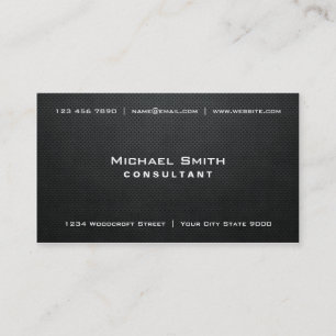 Tarjeta De Visita Simple llano moderno negro elegante profesional