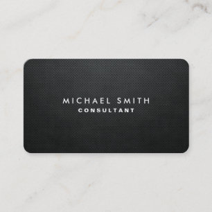 Tarjeta De Visita Simple llano negro moderno elegante profesional