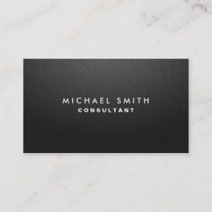 Tarjeta De Visita Simple llano negro moderno elegante profesional