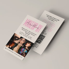 Tarjeta De Visita Simple Makeup Artist Stylist Loyalty Sand Pink