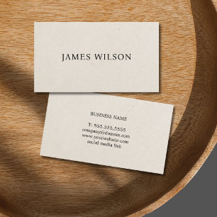 Tarjeta De Visita Simple Mínima Textura de papel Consultor negro