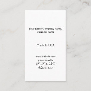 Tarjeta De Visita simple minimal agregue su logo/diseño aquí negocio