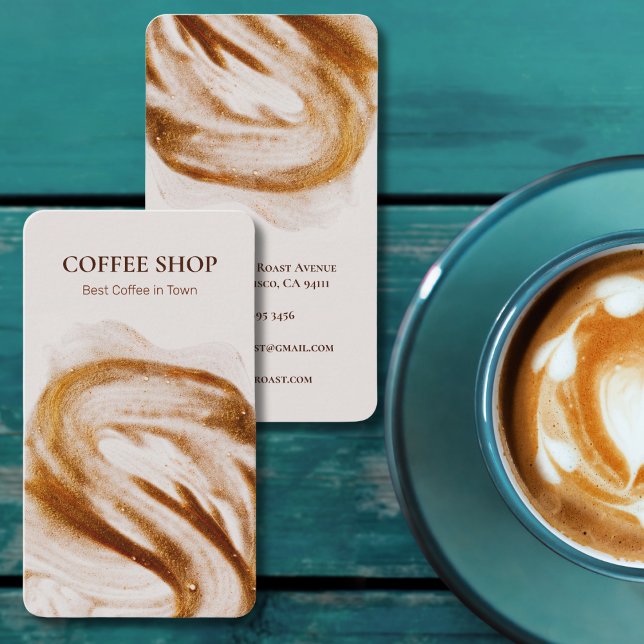 Tarjeta De Visita Simple Minimal Coffee Shop Profesional (Subido por el creador)
