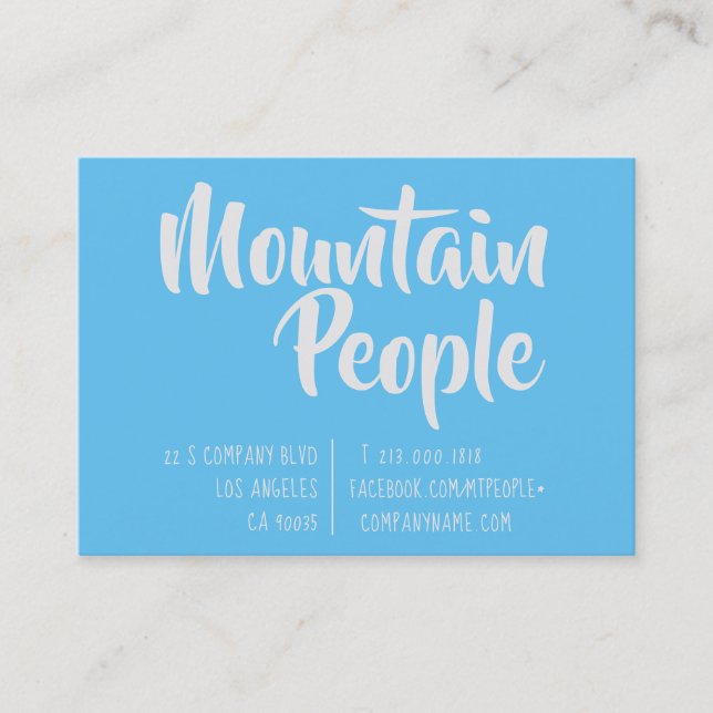 Tarjeta De Visita Simple Minimalismo elegante cielo azul (Anverso)