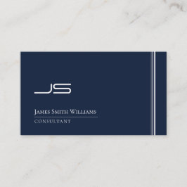 Tarjeta De Visita Simple minimalista elegante del monograma moderno