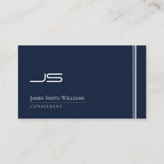 Tarjeta De Visita Simple minimalista elegante del monograma moderno