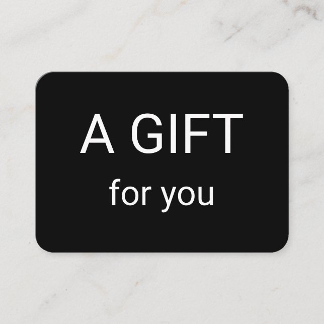 Tarjeta De Visita simple mínimo añadir el nombre dirección de texto  (Anverso)