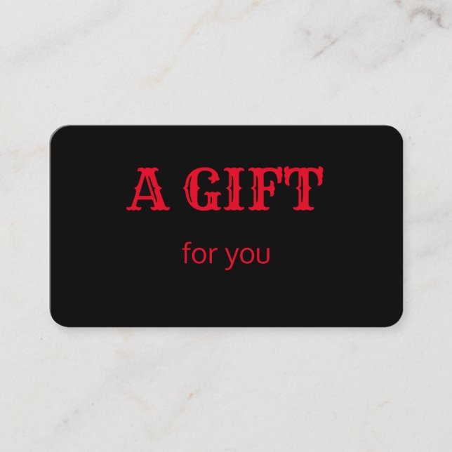 Tarjeta De Visita simple mínimo añadir el nombre dirección de texto  (Anverso)