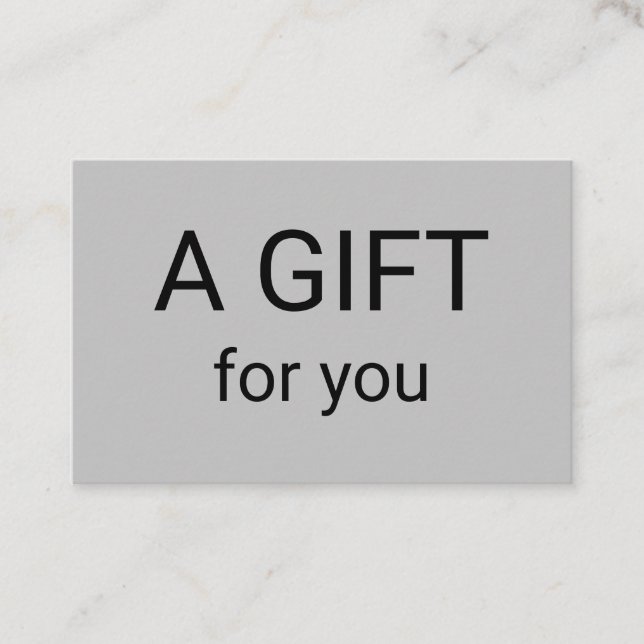 Tarjeta De Visita simple mínimo añadir el nombre dirección de texto  (Anverso)