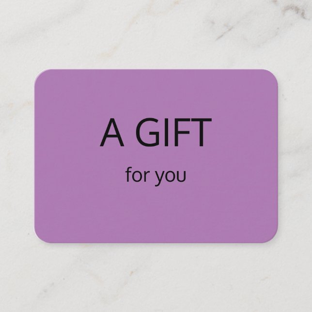 Tarjeta De Visita simple mínimo añadir el nombre dirección de texto  (Anverso)