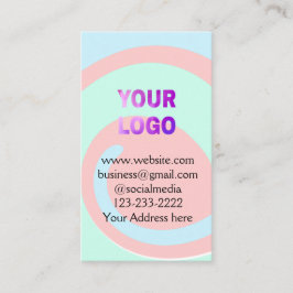 Tarjeta De Visita simple mínimo añadir su logotipo/diseño aquí texto