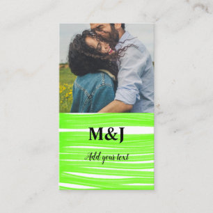 Tarjeta De Visita simple mínimo añadir su nombre foto monograma ag