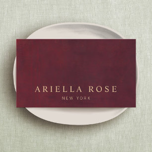 Tarjeta De Visita Simple, Mínimo, Elegante Vintage Profesional 