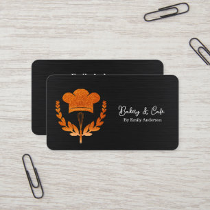 Tarjeta De Visita Simple Mixer Floral Cake Bakery
