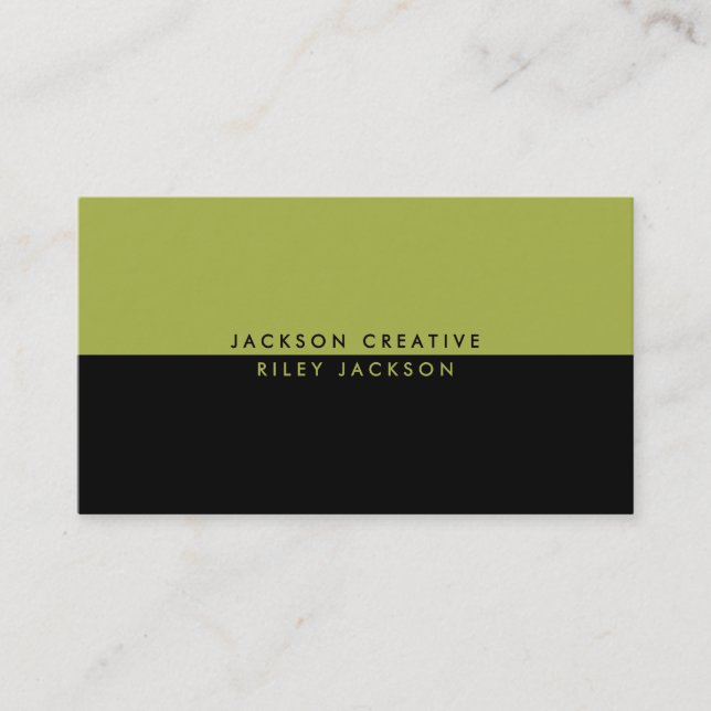 tarjeta de visita Simple Modern Contrast (Anverso)