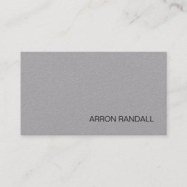 Tarjeta De Visita Simple MOdern Gris Gris Profesional