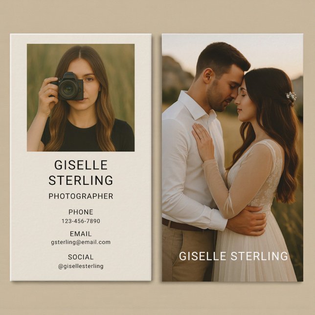 Tarjeta De Visita Simple Modern Photographer Photo (Subido por el creador)