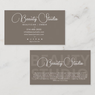 Tarjeta De Visita Simple, Moderno, Artista de maquillaje, Beauticist