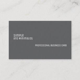 Tarjeta De Visita Simple moderno minimalista gris oscuro