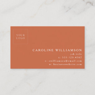 Tarjeta De Visita Simple Moderno Mínimo Logotipo Profesional Terraco