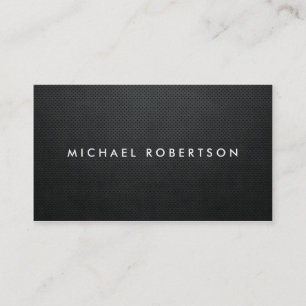 Tarjeta De Visita Simple moderno negro elegante llano profesional